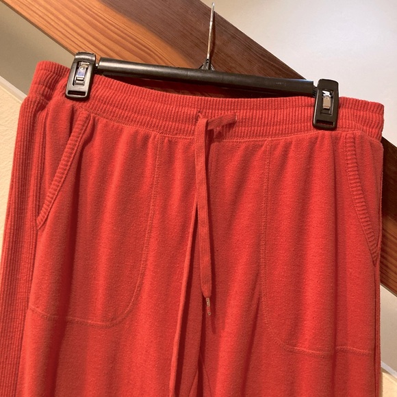 EUC PJ Salvage Peachy Banded Jogger Loungewear Burnt Red Size Small - Picture 5 of 13